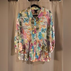Multiples Colorful Rayon Blend Top